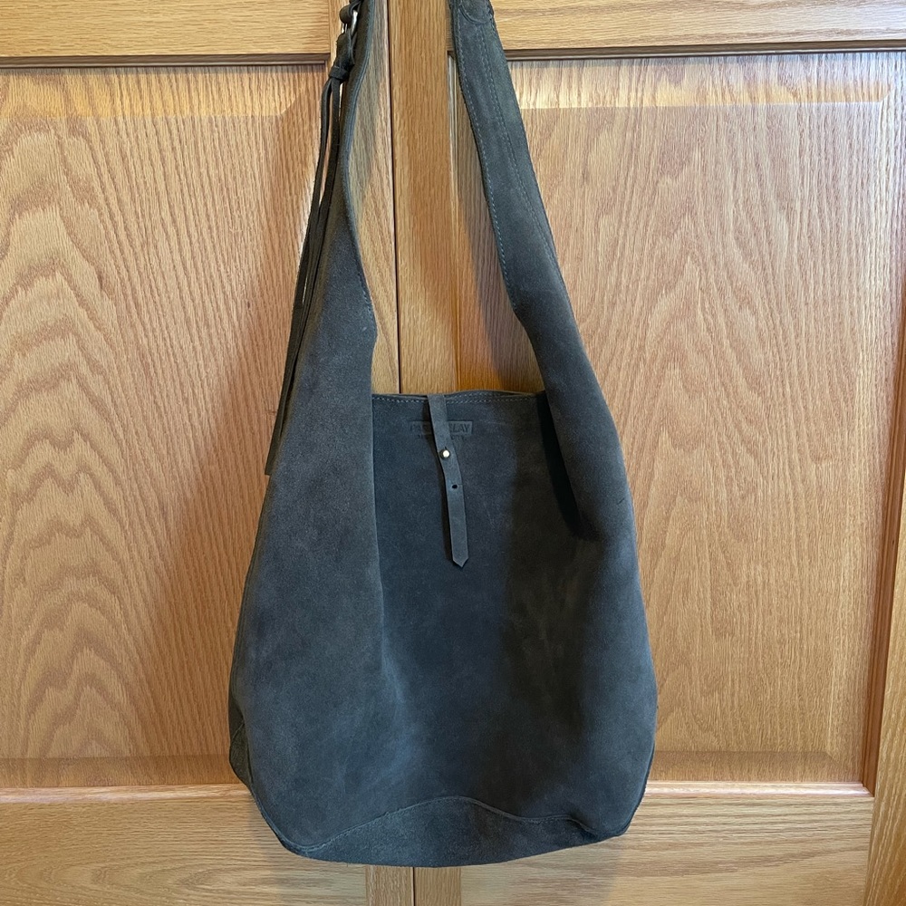 Parker Clay Mimi Shoulder Bag - Olive Suede